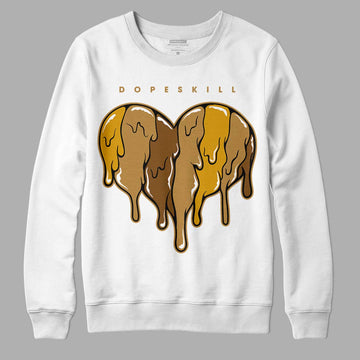 Jordan 13 Wheat 2023 DopeSkill Sweatshirt Slime Drip Heart Graphic Streetwear - WHite