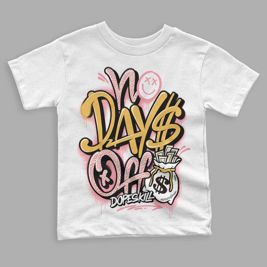 Jordan 3 GS “Red Stardust” DopeSkill Toddler Kids T-shirt No Days Off Graphic Streetwear - White 