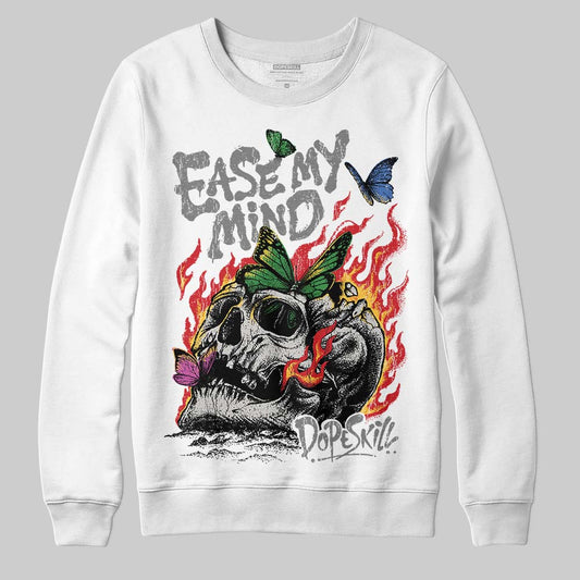 Grey Sneakers DopeSkill Sweatshirt Ease My Mind Graphic Streetwear - White
