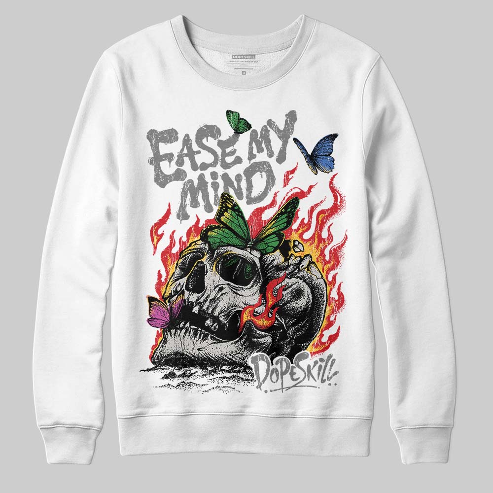 Grey Sneakers DopeSkill Sweatshirt Ease My Mind Graphic Streetwear - White