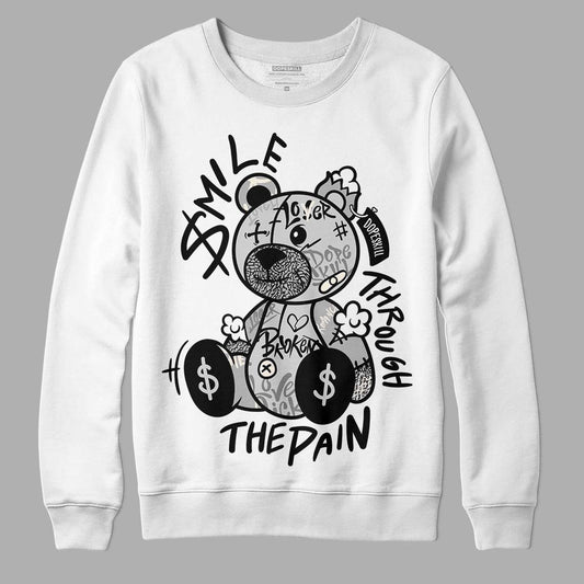 Jordan 3 “Off Noir” DopeSkill Sweatshirt Smile Through The Pain Graphic Streetwear - White 