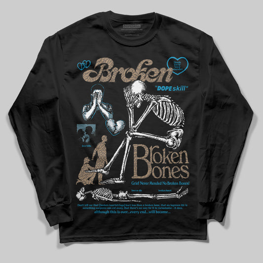 Jordan 3 GS “We Outside” DopeSkill Long Sleeve T-Shirt Broken Bones Graphic Streetwear - black