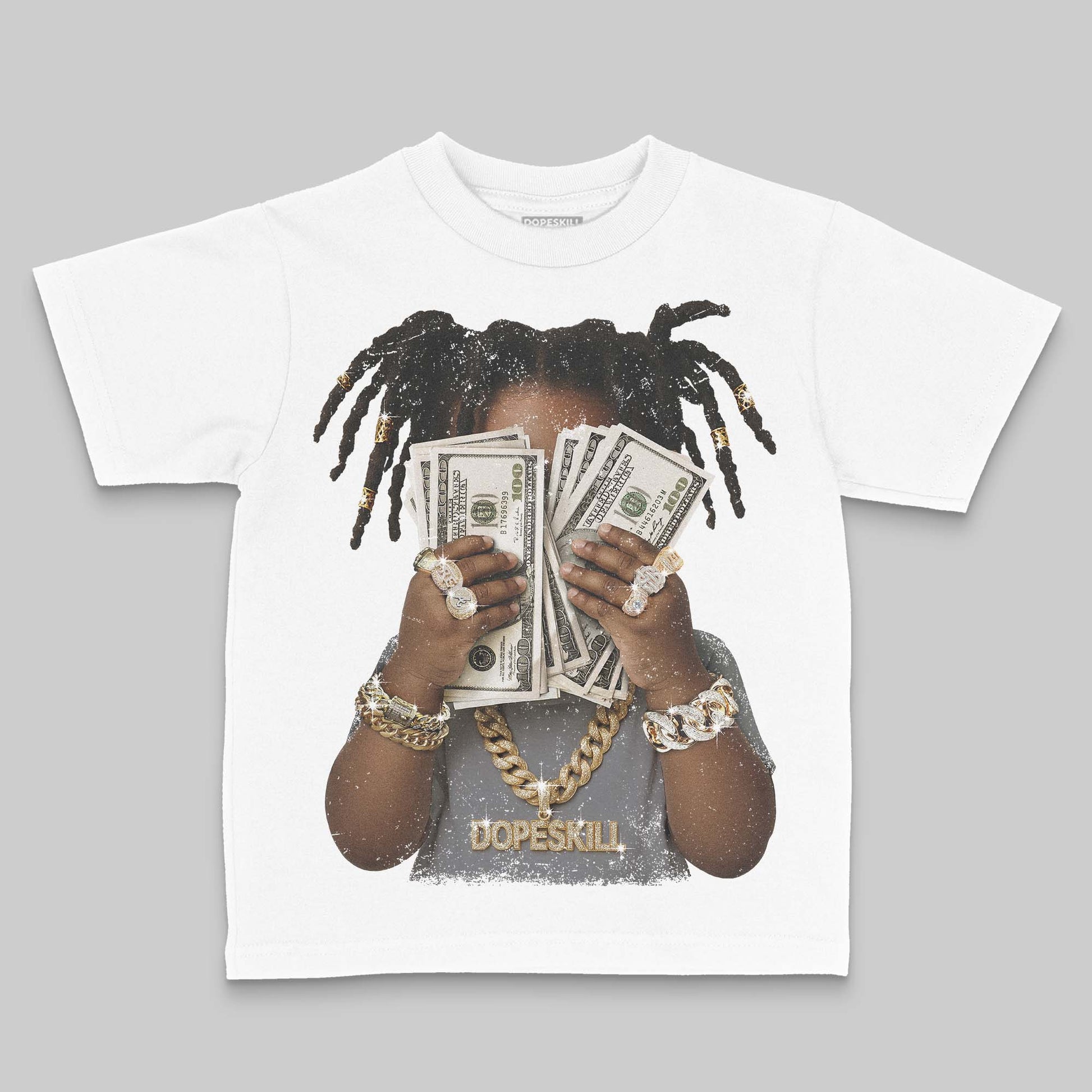 Jordan 9 Retro 'Flint Grey' 2026' DopeSkill Toddler Kids T-shirt Rich Youth Graphic Streetwear - White
