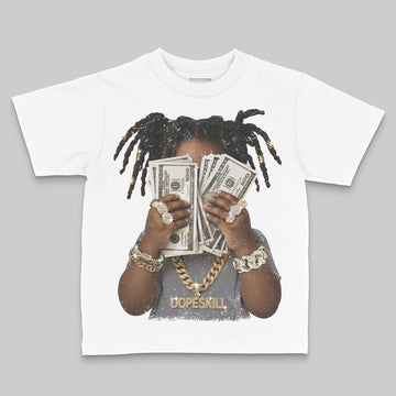 Jordan 9 Retro 'Flint Grey' 2026' DopeSkill Toddler Kids T-shirt Rich Youth Graphic Streetwear - White