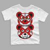 Jordan 4 Retro Red Cement DopeSkill Toddler Kids T-shirt Leather Bear Graphic Streetwear - White