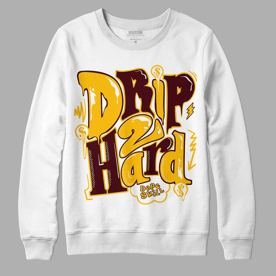 Dunk Yellow Bordeaux DopeSkill Sweatshirt Drip Too Hard Graphic Streetwear - White