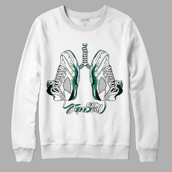 Jordan 5 “Lucky Green” DopeSkill Sweatshirt Breathe Graphic Streetwear - White