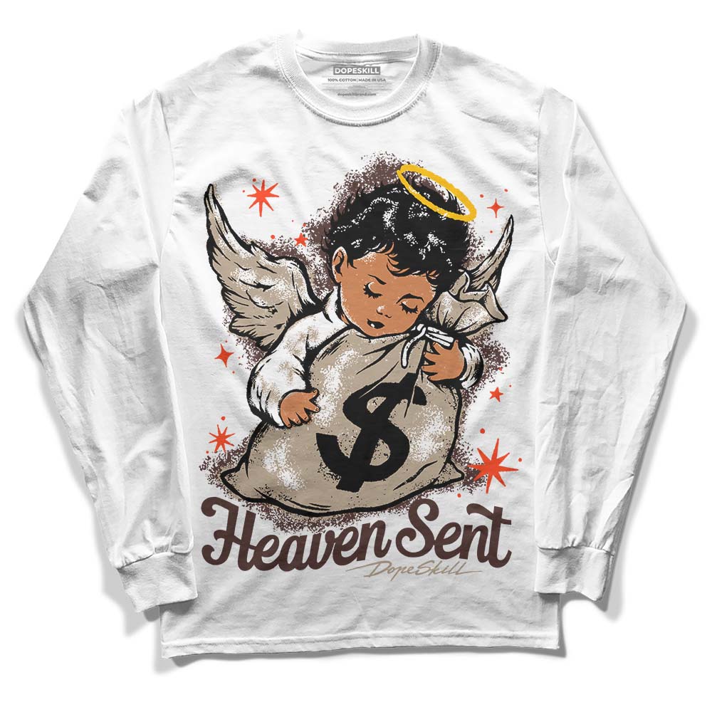 Jordan 1 High OG “Latte” DopeSkill Long Sleeve T-Shirt Heaven Sent Graphic Streetwear - White 