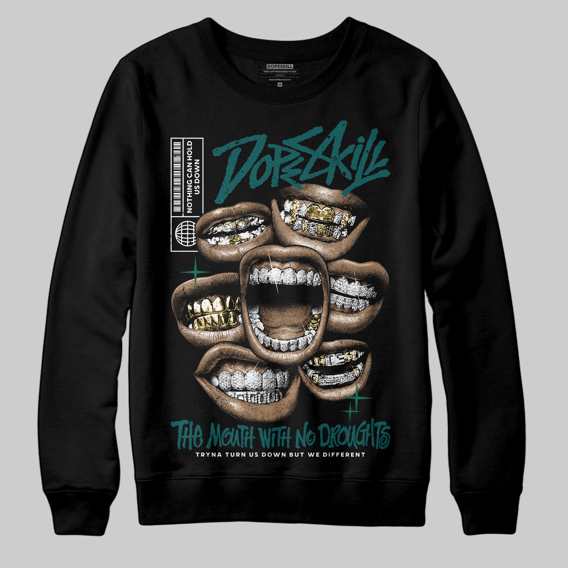 ASICS Gel-1130 'White Dark Neptune' DopeSkill Sweatshirt The Mouth With No Droughts Graphic Streetwear - Black