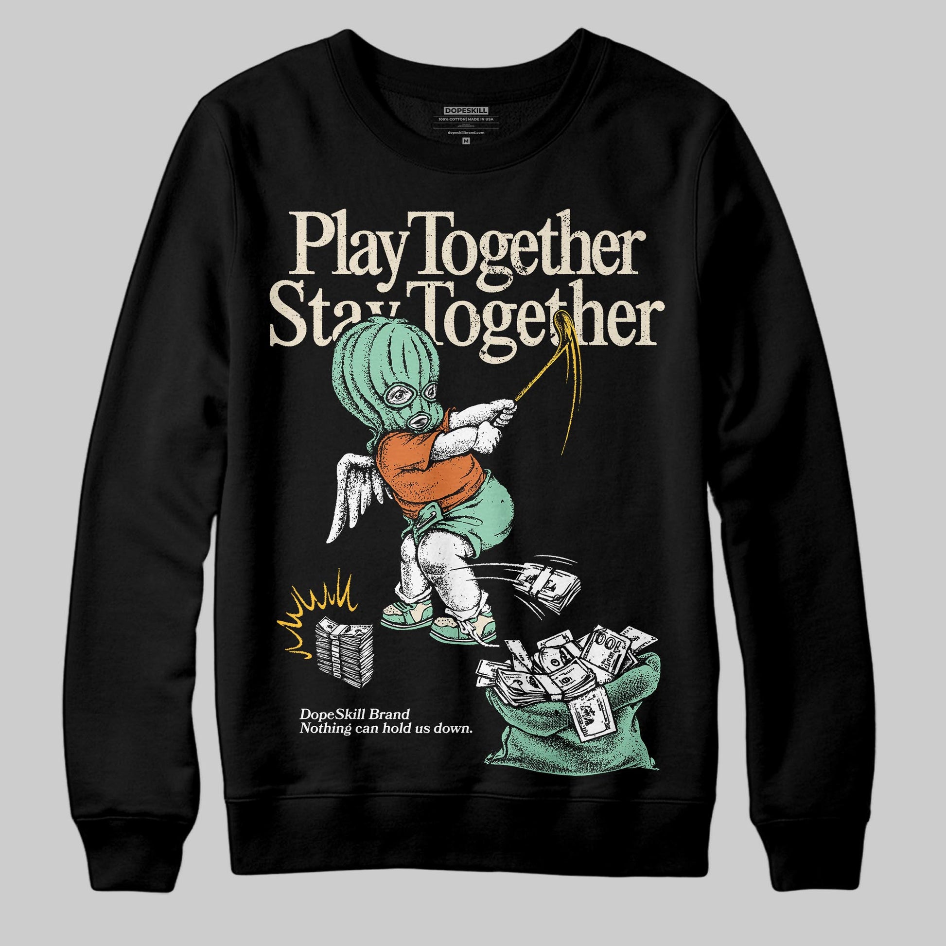 SB Dunk Low Rodeo Tourmaline DopeSkill Sweatshirt Play together, Stay together Graphic Streetwear - Black