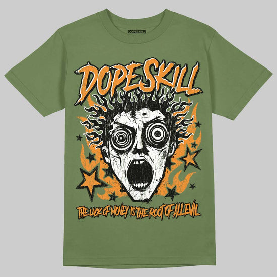 Olive Sneakers DopeSkill T-Shirt Root of Evil Graphic Streetwear - Military Green