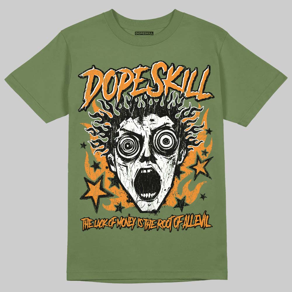Olive Sneakers DopeSkill T-Shirt Root of Evil Graphic Streetwear - Military Green