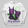 PURPLE Sneakers DopeSkill Long Sleeve T-Shirt New Drip Season Graphic Streetwear  - White