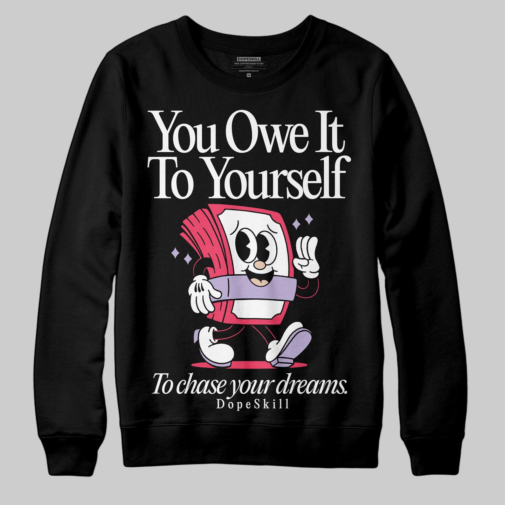 Jordan 5 Low “Peanut Butter Jelly” DopeSkill Sweatshirt Owe It To Yourself Graphic Streetwear - Black