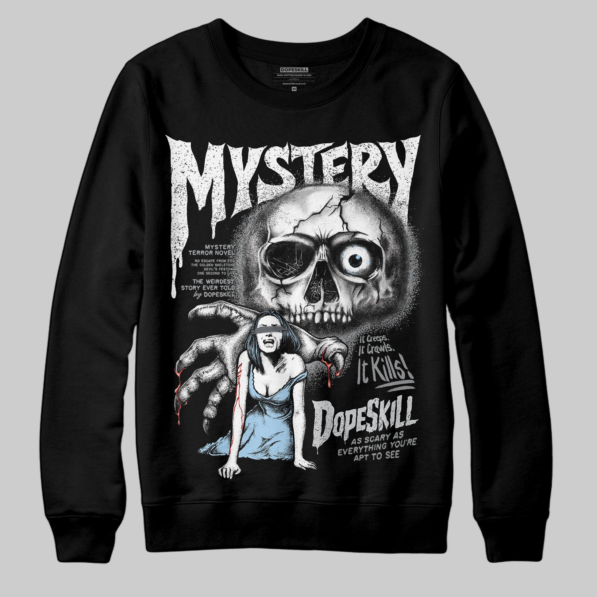 Jordan 5 Retro Wolf Grey (2026) DopeSkill Sweatshirt Mystery Ghostly Grasp Graphic Streetwear - Black