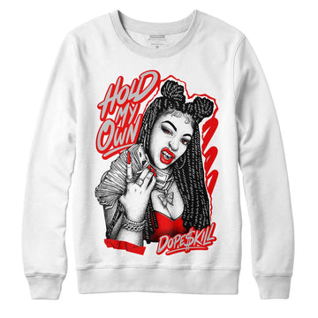 Jordan 12 Retro Cherry DopeSkill Sweatshirt New H.M.O Graphic Streetwear - White