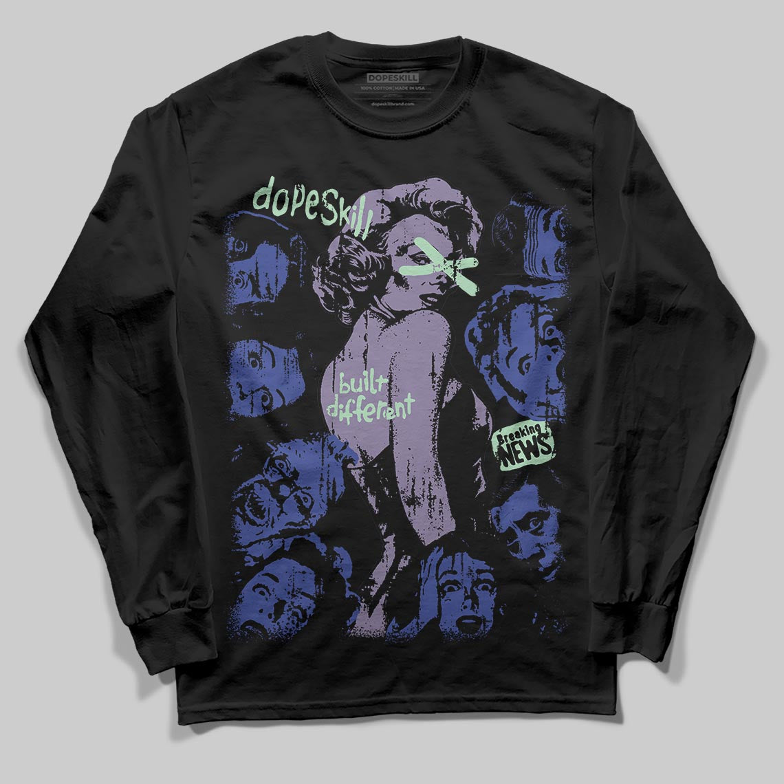 Jordan 1 Retro Low OG Zion Williamson Voodoo Alternate DopeSkill Long Sleeve T-Shirt Built Different Graphic Streetwear - Black