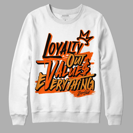 Jordan 12 Retro Brilliant Orange DopeSkill Sweatshirt LOVE Graphic Streetwear - White