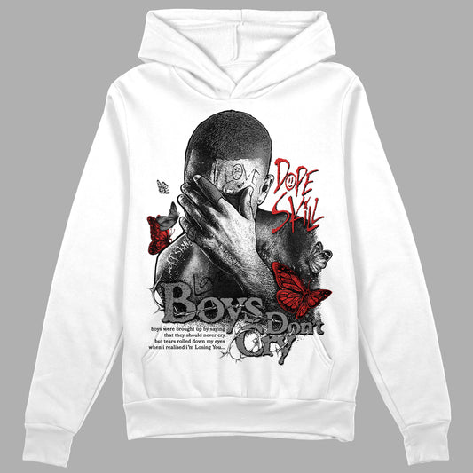 Jordan 1 High OG “Black/White” DopeSkill Hoodie Sweatshirt Boys Don't Cry Graphic Streetwear - White