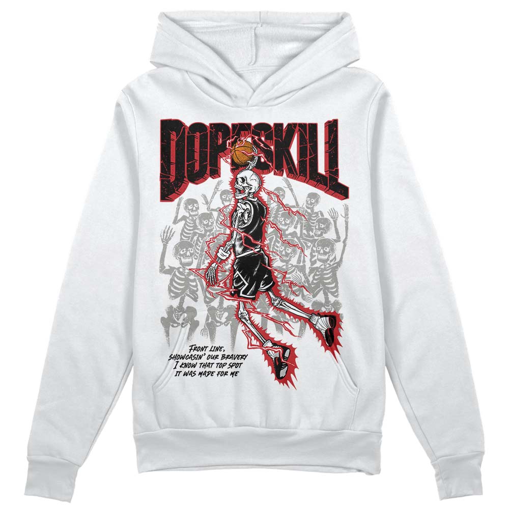 Jordan 12 “Red Taxi” DopeSkill Hoodie Sweatshirt Thunder Dunk Graphic Streetwear - White