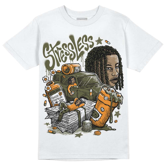 Jordan 5 "Olive" DopeSkill T-Shirt Stressless Graphic Streetwear - White