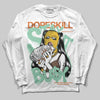 SB Dunk Low Rodeo Tourmaline DopeSkill Long Sleeve T-Shirt Stay It Busy Graphic Streetwear - White