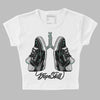 Jordan 3 "Green Glow" DopeSkill Women's Crop Top Breathe Graphic Streetwear - White 