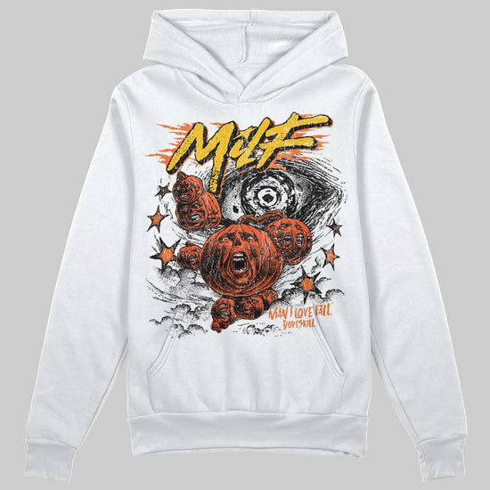 Orange, Black & White Sneakers DopeSkill Hoodie Sweatshirt MILF Graphic Streetwear - White