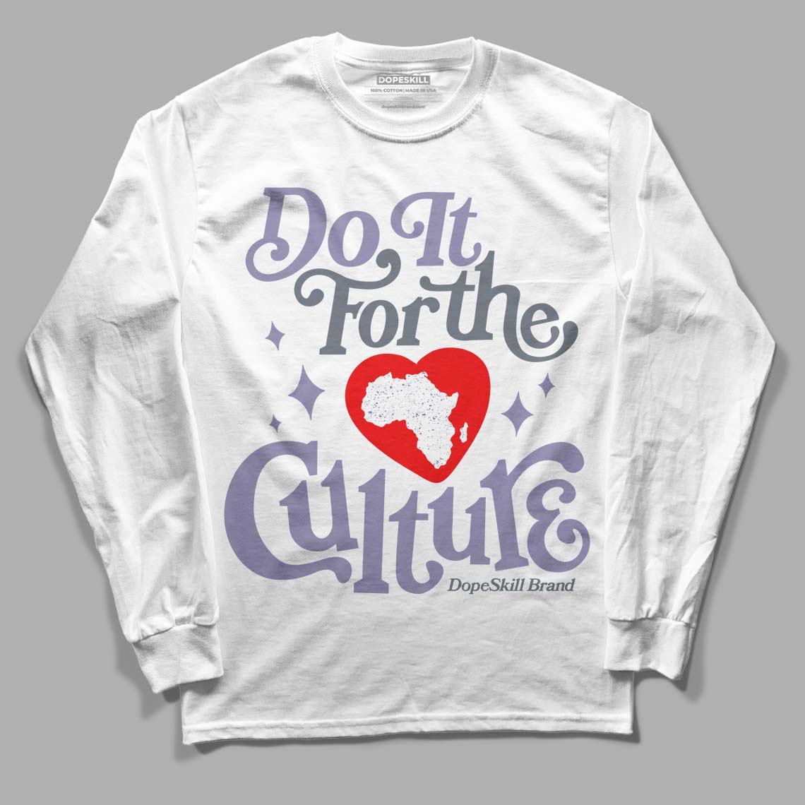 Jordan 5 Retro Low Indigo Haze DopeSkill Long Sleeve T-Shirt Do It For The Culture Graphic Streetwear - White