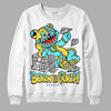 Jordan 5 Aqua DopeSkill Sweatshirt Born To Be Rich Graphic Streetwear - White 