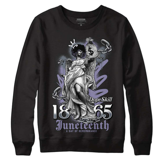 Jordan 5 Retro Low Indigo Haze DopeSkill Sweatshirt Juneteenth Graphic Streetwear - Black