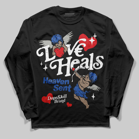 Jordan 3 “Lucky Shorts” DopeSkill Long Sleeve T-Shirt New Love Heals Graphic Streetwear - black