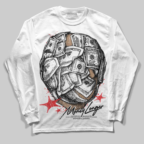 Black and White Sneakers DopeSkill Long Sleeve T-Shirt Money Longer Graphic Streetwear - Black