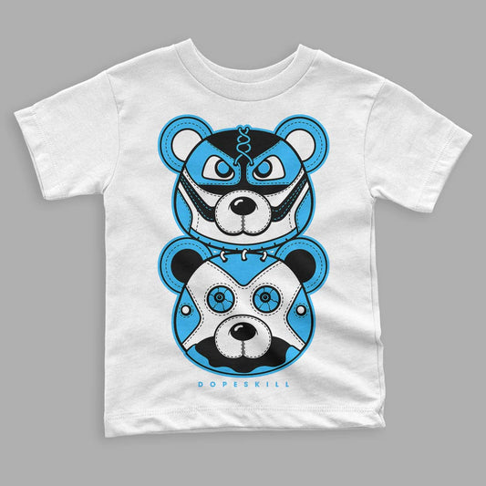 Jordan 1 High Retro OG “University Blue” DopeSkill Toddler Kids T-shirt Leather Bear Graphic Streetwear - White