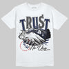 Jordan 4 Midnight Navy DopeSkill T-Shirt Trust No One Graphic Streetwear - White 