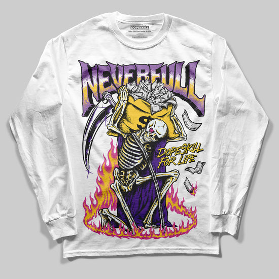 PURPLE Sneakers DopeSkill Long Sleeve T-Shirt NeverFull Graphic Streetwear - White