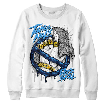 Jordan Spiz’ike Low “White/Obsidian” DopeSkill Sweatshirt Takin No L's Graphic Streetwear - White