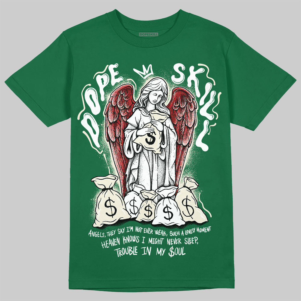 Jordan 13 GS “Pine Green” DopeSkill T-Shirt Angels Graphic Streetwear - Irish Green