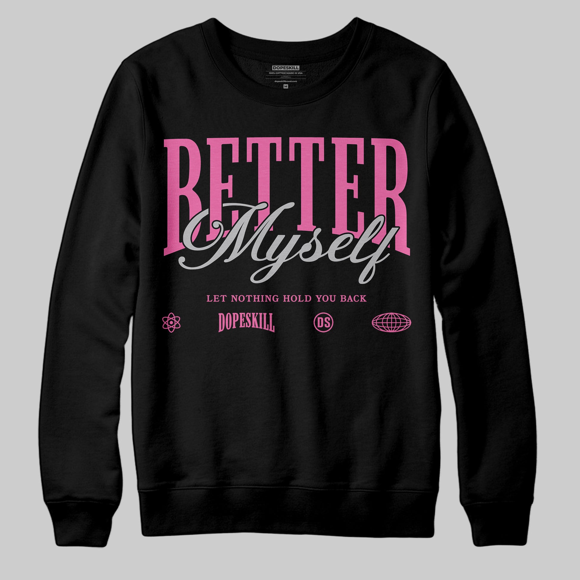Asics Gel-Kayano 14 ‘Cream Sweet Pink’ DopeSkill Sweatshirt Better Myself Graphic Streetwear - Black