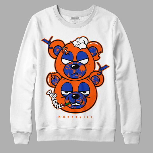 Dunk Low Futura Orange Blaze DopeSkill Sweatshirt New Double Bear Graphic Streetwear - White