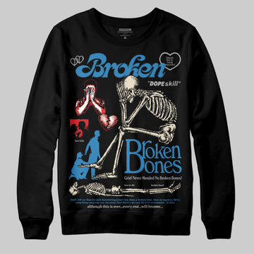 Jordan 3 Retro OG Rare Air DopeSkill Sweatshirt Broken Bones Graphic Streetwear - Black