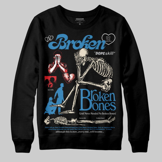 Jordan 3 Retro OG Rare Air DopeSkill Sweatshirt Broken Bones Graphic Streetwear - Black