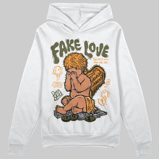 Jordan 5 "Olive" DopeSkill Hoodie Sweatshirt New Fake Love Graphic Streetwear - WHite