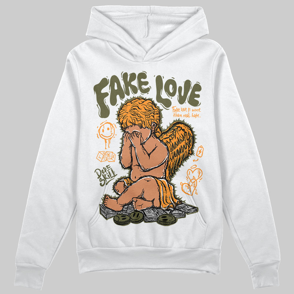 Jordan 5 "Olive" DopeSkill Hoodie Sweatshirt New Fake Love Graphic Streetwear - WHite