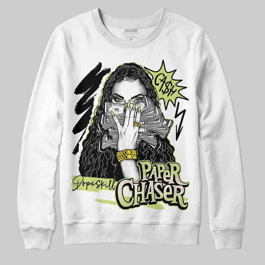 Jordan 5 “Luminous Green” DopeSkill Sweatshirt NPC Graphic Streetwear - White 