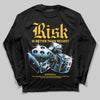 Yellow Sneakers DopeSkill Long Sleeve T-Shirt Risk Is Better Than Regret Graphic Streetwear - black