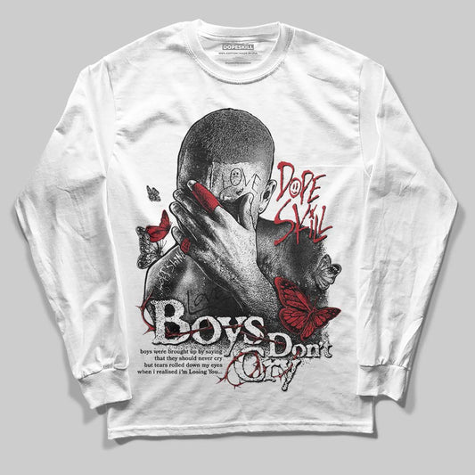 Jordan 14 Retro ‘Black Toe’ DopeSkill Long Sleeve T-Shirt Boys Don't Cry Graphic Streetwear - White