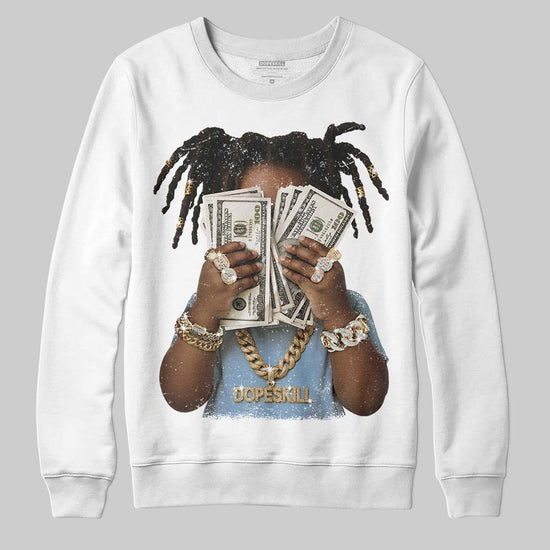 Nike Air Diamond Turf Must Be the Money DopeSkill Sweatshirt Rich Youth Graphic Streetwear - White 