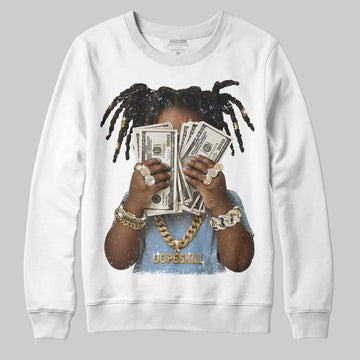 Nike Air Diamond Turf Must Be the Money DopeSkill Sweatshirt Rich Youth Graphic Streetwear - White 
