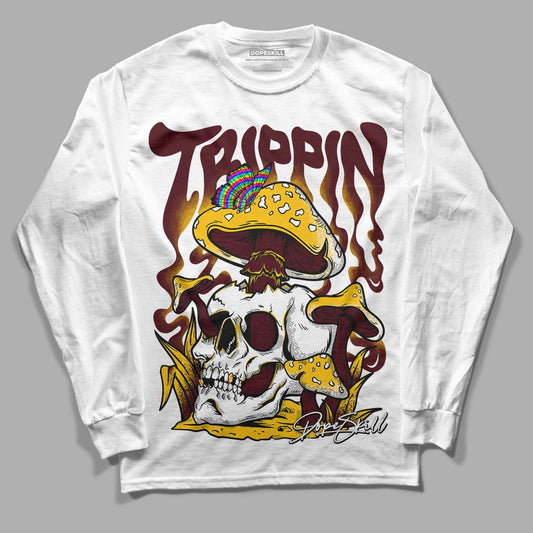 Dunk Yellow Bordeaux DopeSkill Long Sleeve T-Shirt Trippin Graphic Streetwear - White